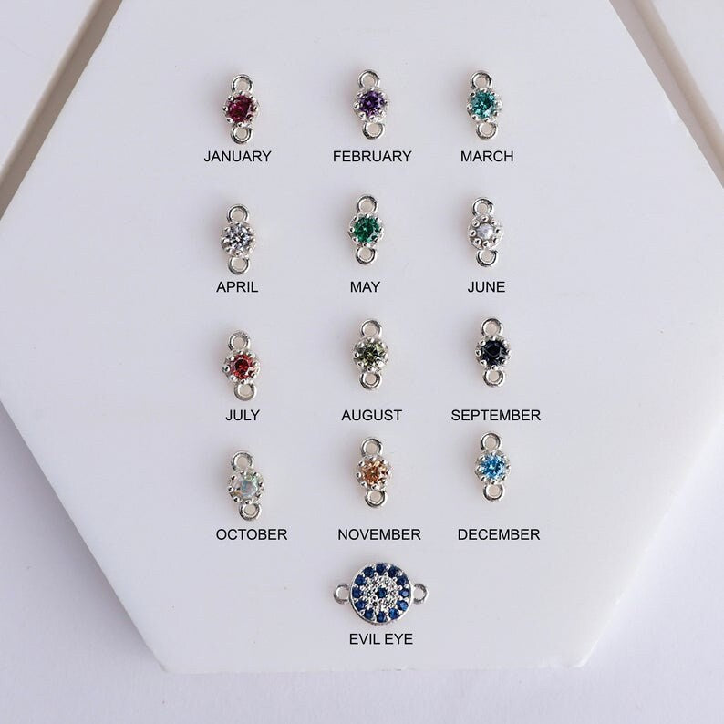 Personalized Two-Name Necklace in 14K Gold, Sterling Silver & Rose Gold with Diamonds and Birthstones | Custom Jewelry