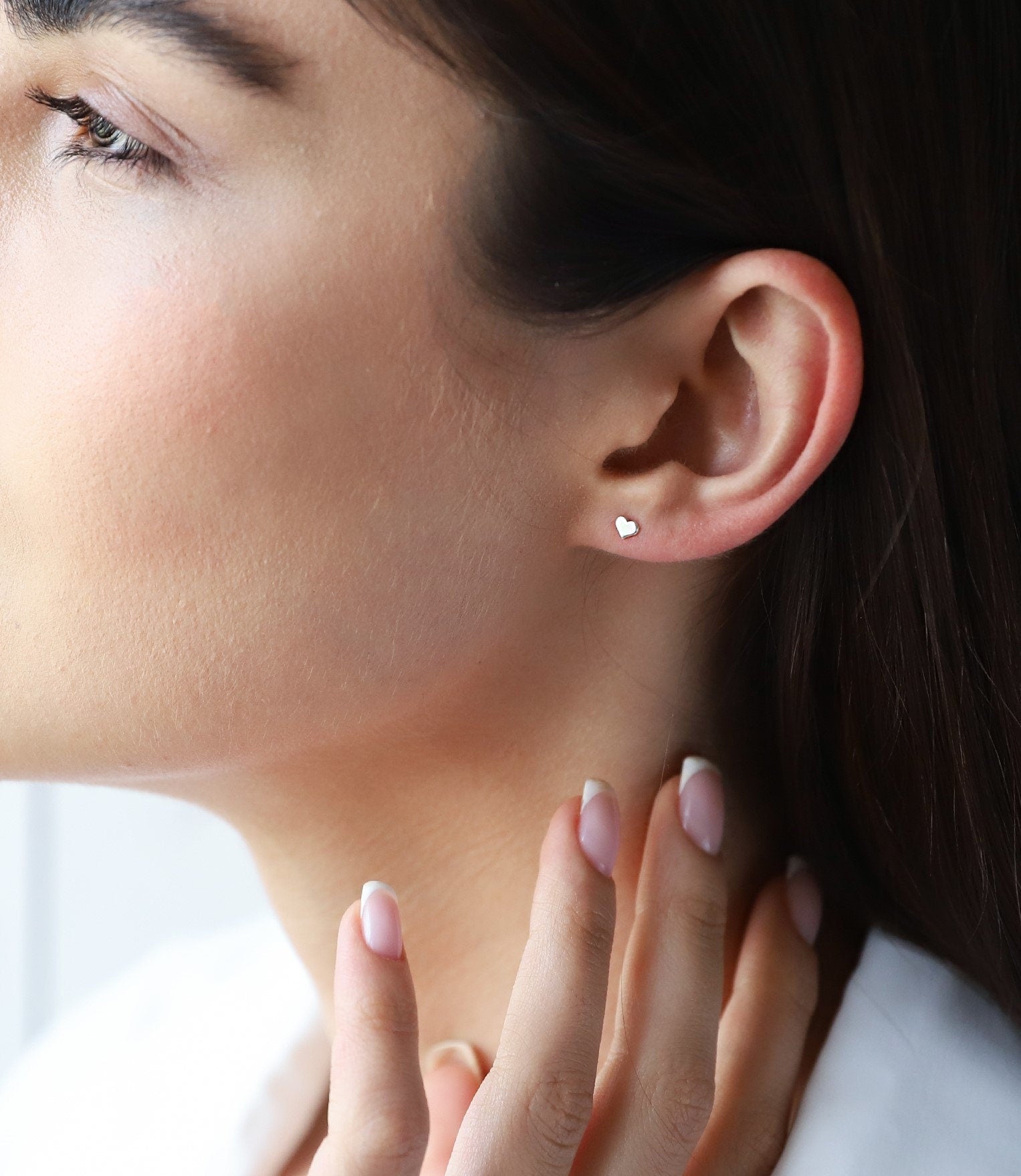Heartfelt Gold-Filled Heart Stud Earrings in 925 Sterling Silver