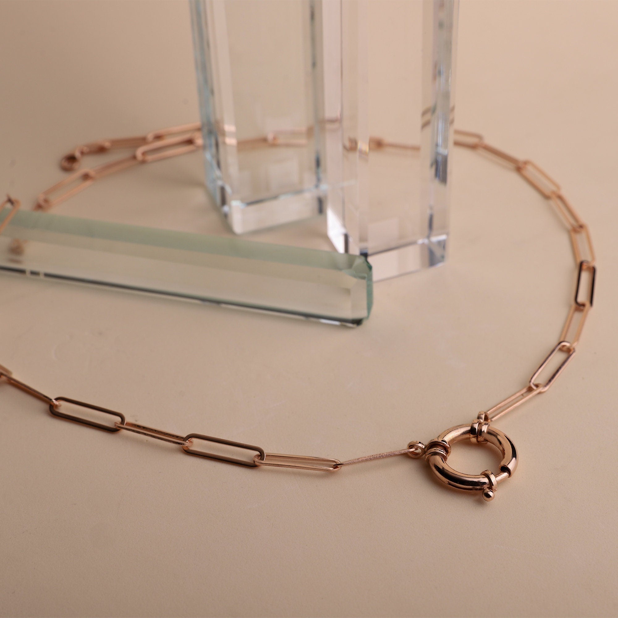 Sailor Lock Paperclip Chain Necklace