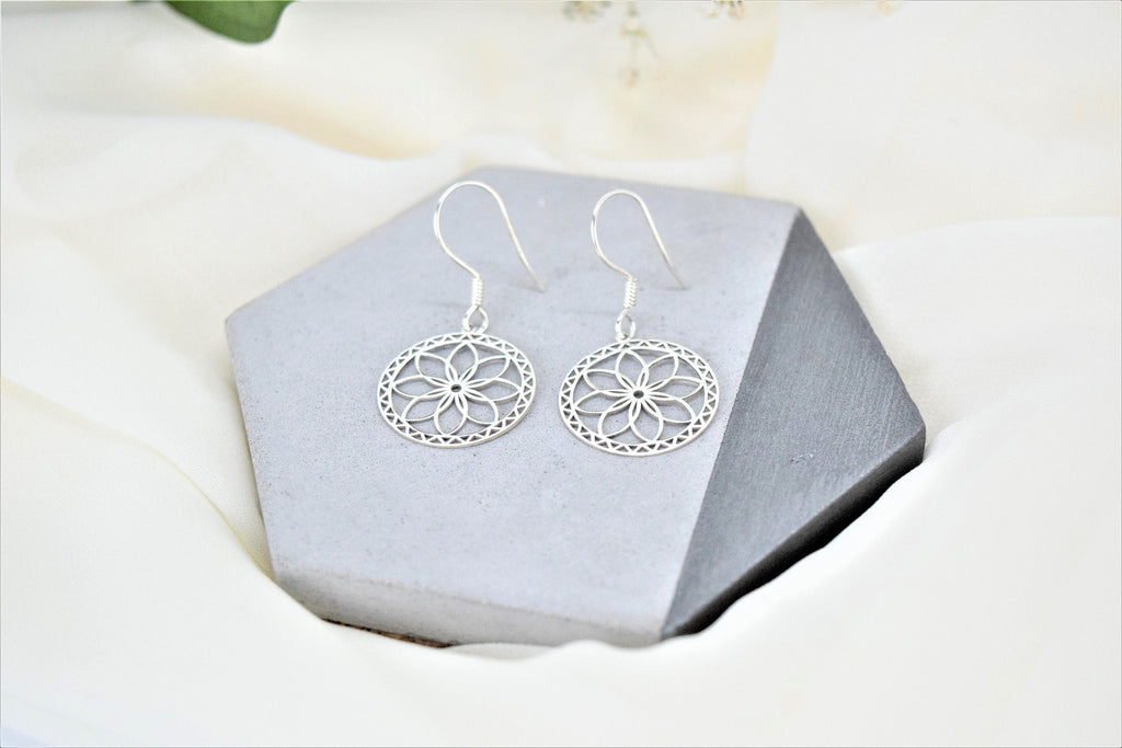 Elysian Mandala Earrings - Dazzling Handcrafted Design for Bold Expression