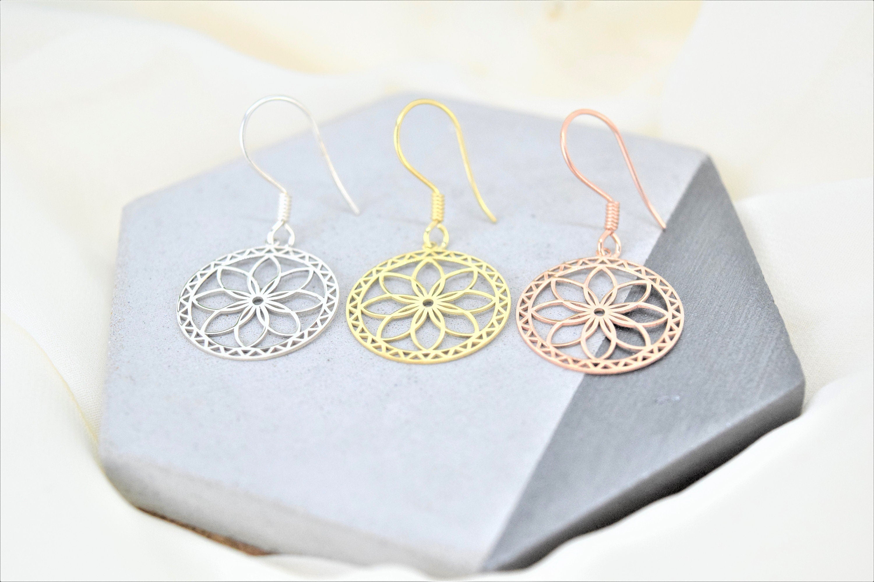 Elysian Mandala Earrings - Dazzling Handcrafted Design for Bold Expression