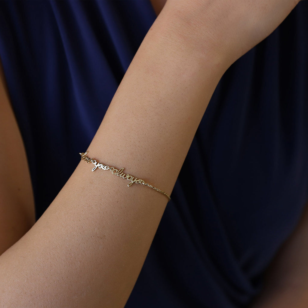 Custom Signature Bracelet | Dainty Gold & Silver Jewelry with Handwritten Touch | Unique Gift for Her