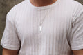 Custom Initial Bar Necklace with Curb Chain