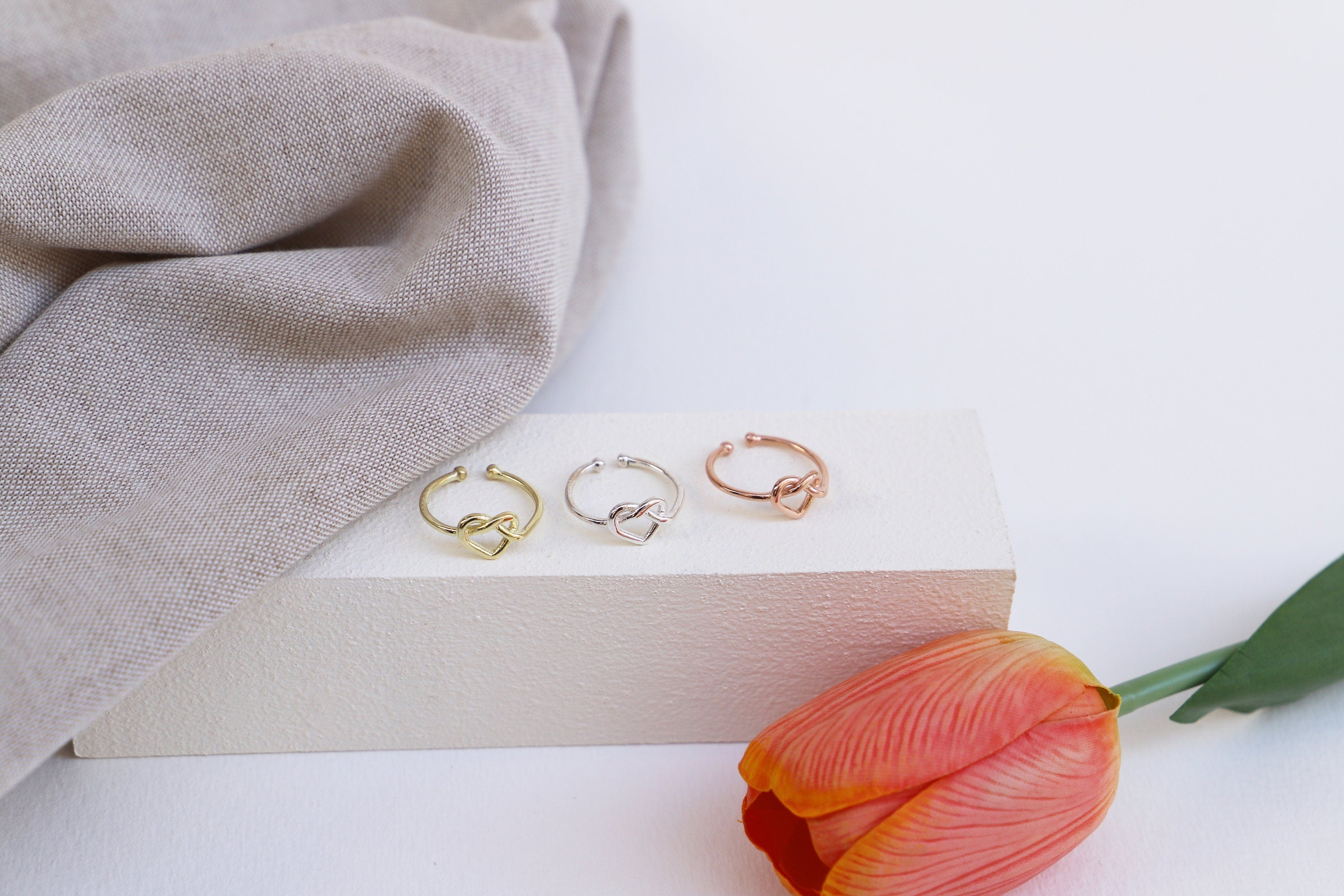Heartfelt Designs Heart Knot Ring - Adjustable & Unique Love Symbol