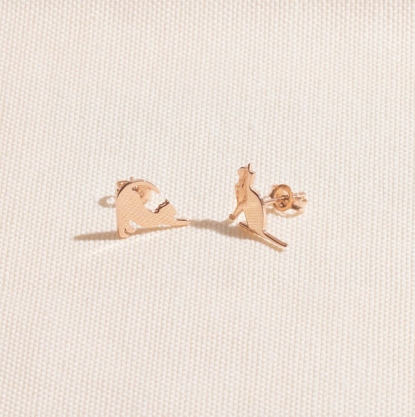 Pawfectly Crafted Sterling Silver Cat Stud Earrings