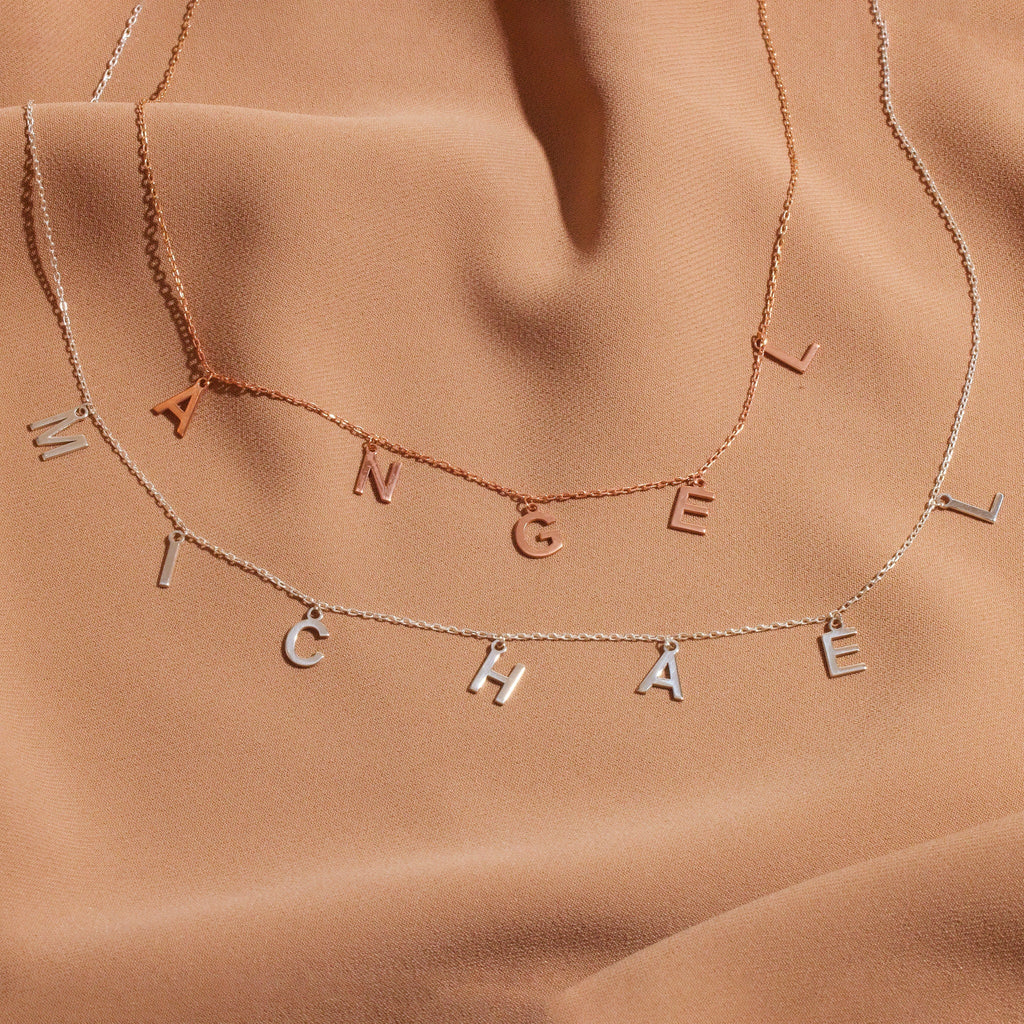 Personalized Dangle Letters Necklace