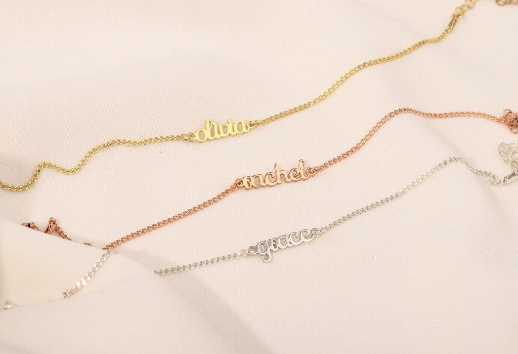 Layered Elegance Name Bracelet - Personalize Your Style with Custom Charm