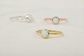 Elysian Jewels 14K White Opal Rings - Dazzling Elegance for Every Occasion