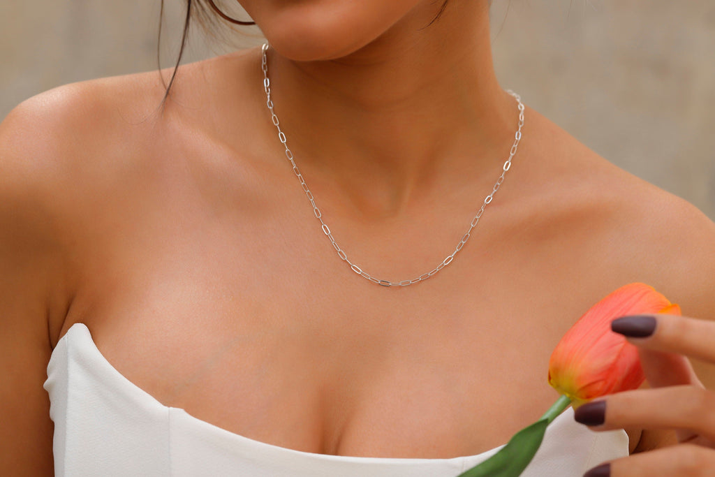Link Loop Delicate Chain by SilverGoldandRose