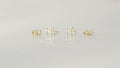 Initials Charm Earrings - Personalized Two Initials in Stunning Stud Design