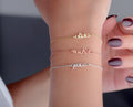 Layered Elegance Name Bracelet - Personalize Your Style with Custom Charm