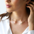 Personalized Two-Name Necklace in 14K Gold, Sterling Silver & Rose Gold with Diamonds and Birthstones | Custom Jewelry