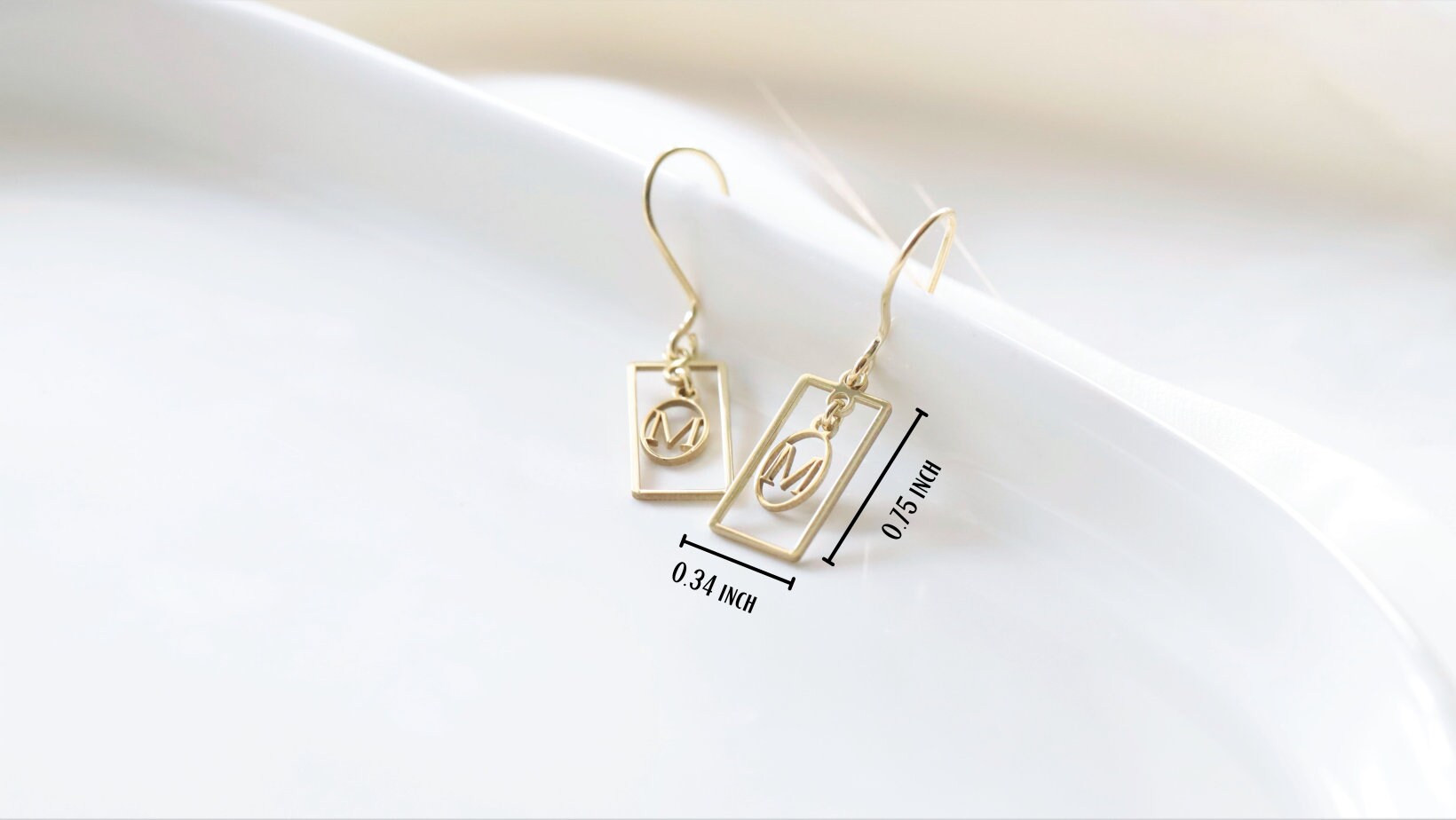 SilverGoldandRose Personalized Dangle Earrings
