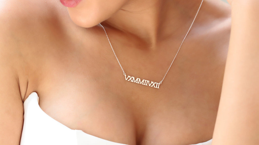 Timeless Elegance Roman Numerals Necklace - A Symbol of Love and Adventure