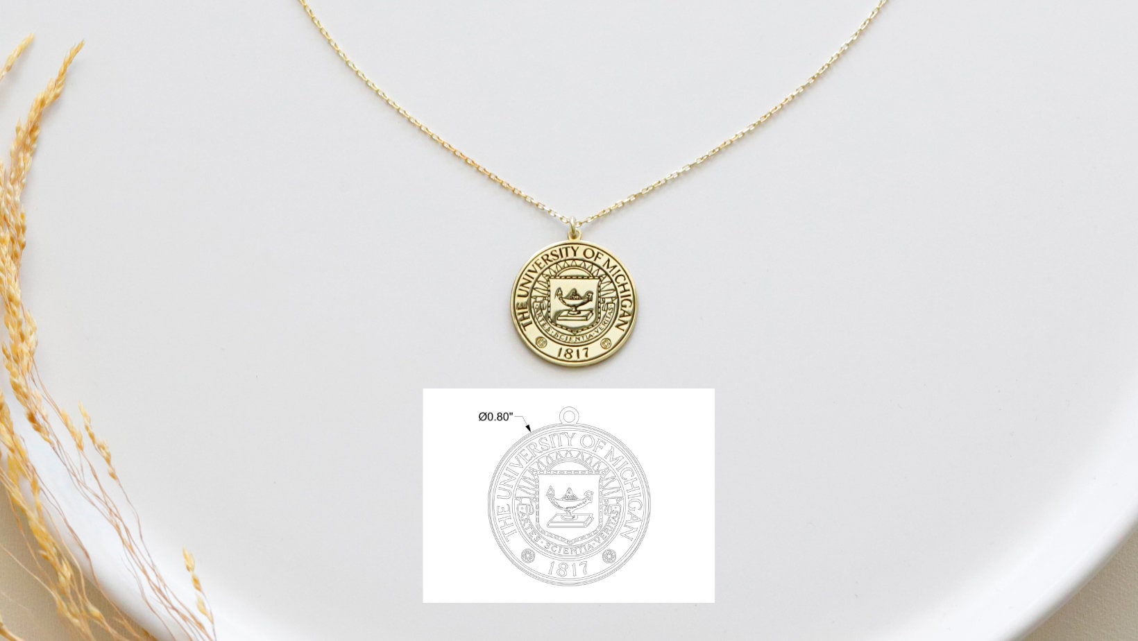 Custom Graduation Logo Necklace - Celebrate Your Achievement with a Personalized Touch