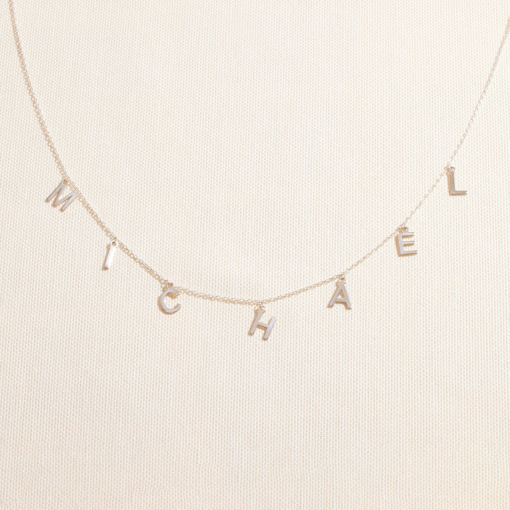 Personalized Dangle Letters Necklace