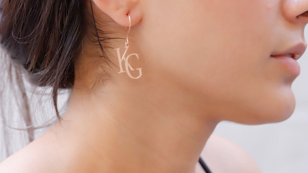 Personalized Dangle Earrings - Custom Two Letters Design for Women, Dainty & Unique Gift