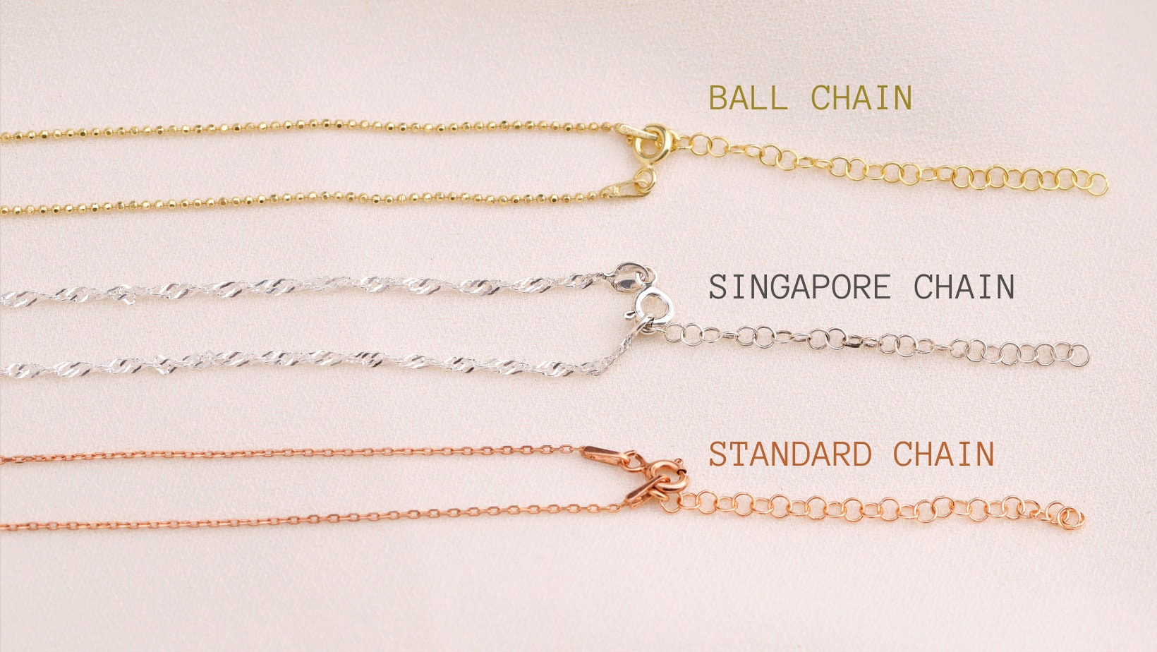 Initials Matter Personalized Singapore Ball Chain Necklace - Shine with Your Unique Style!