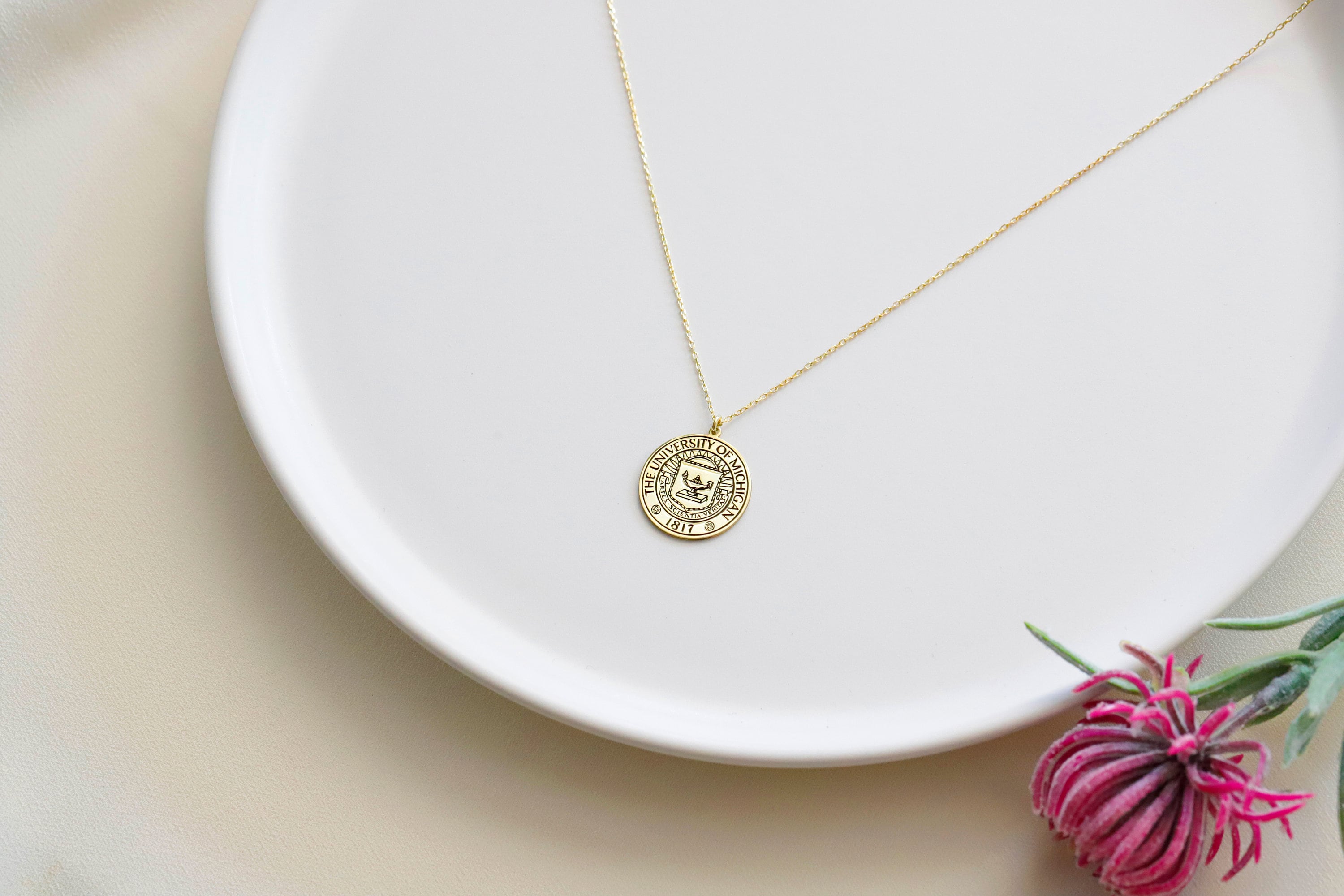 Custom Graduation Logo Necklace - Celebrate Your Achievement with a Personalized Touch