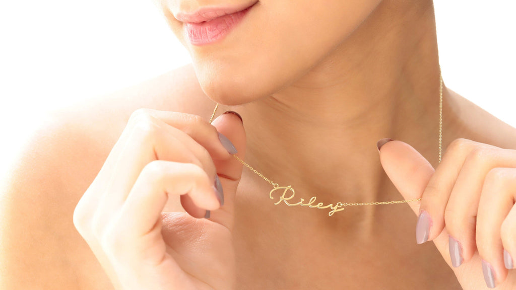 Personalized Silver Name Necklace | Customizable Jewelry for Women | Elegant Birthday Gift