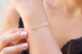Elysian Jewelry Custom Bar Bracelet with Roman Numerals for Personalized Special Dates