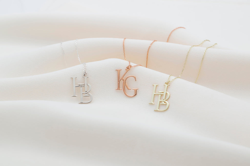 Custom Name Jewelry - Personalized Interlocking Letter Necklace