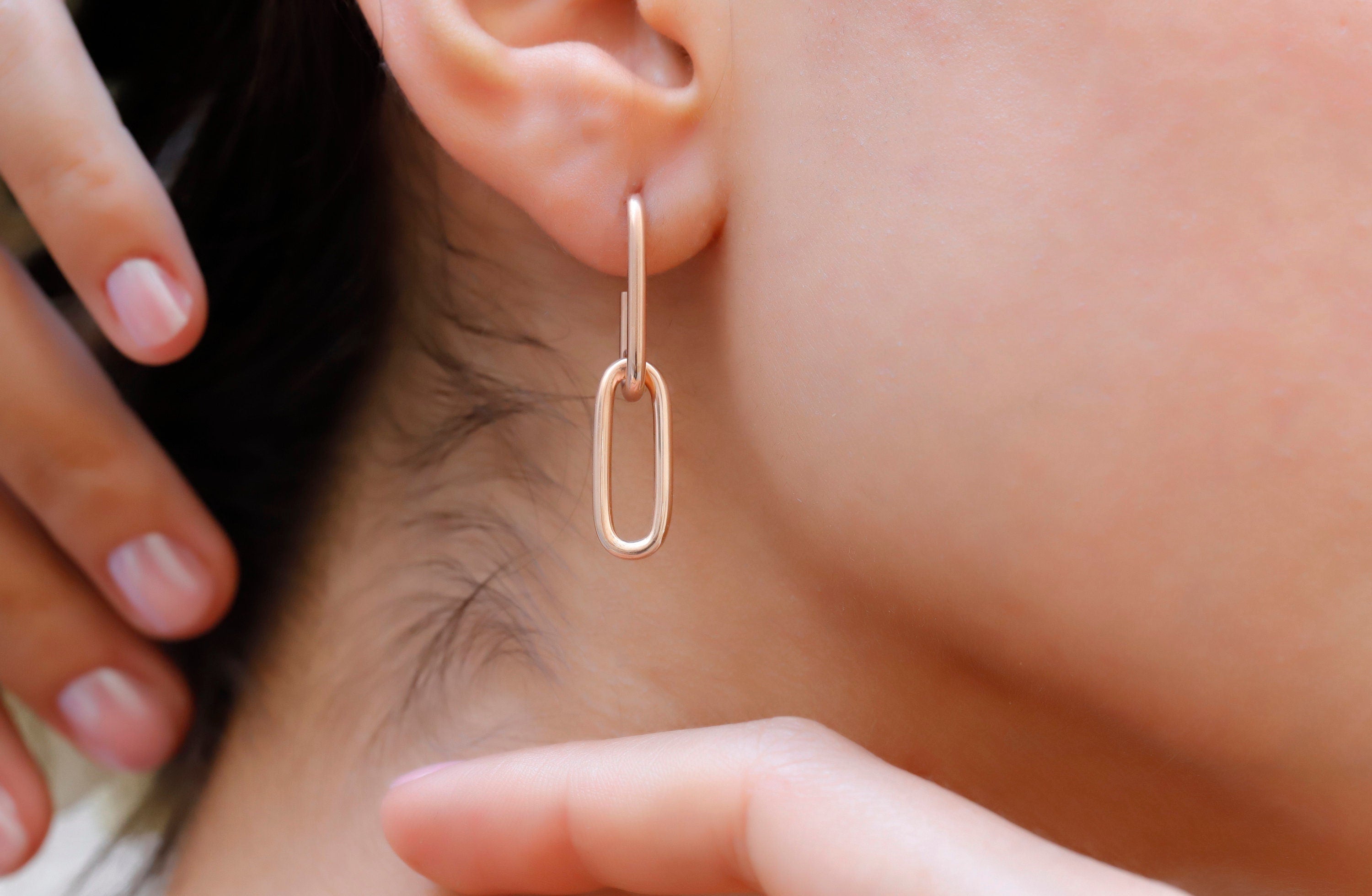Chunky Link Chain Earrings - Bold Statement Jewelry for Confident Style