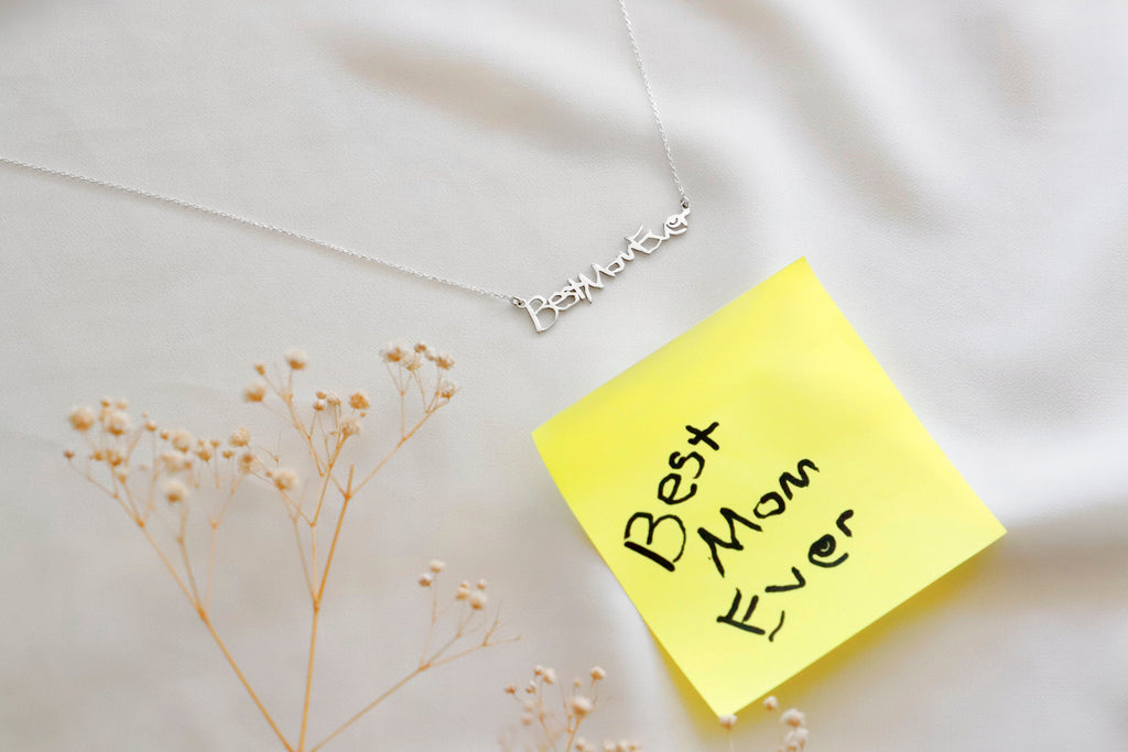 Custom Handwriting Necklace by SilverGoldandRose