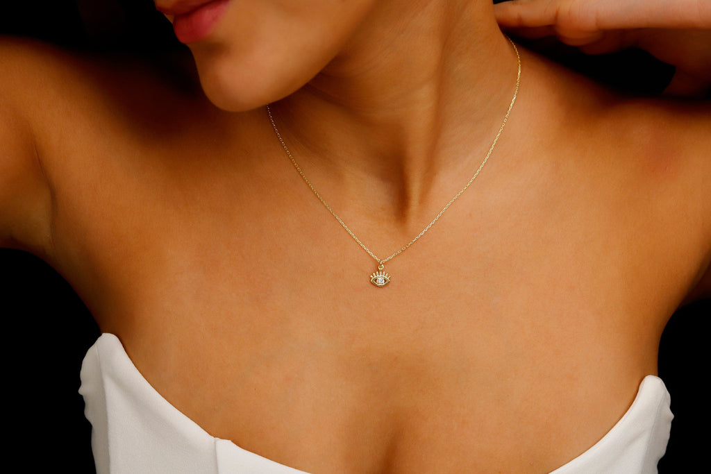 Mystic Vibes Evil Eye Charm Necklace – Protect Your Spirit in Style