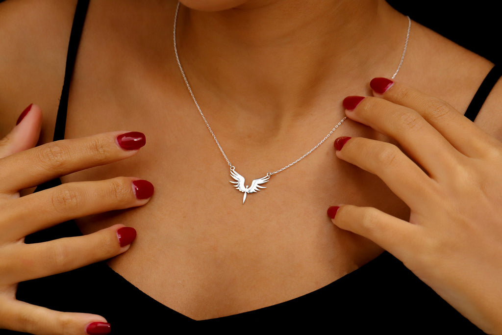 Archangel Michael’s Phoenix Necklace in 925 Sterling Silver