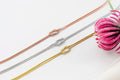 Love Knot Necklace - Elegant Snake Chain Design for Timeless Style
