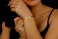 Dazzling Sterling Silver Dainty Herringbone Bracelet - Elegant Italian Design, Liquid Link Style
