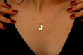 Fawn Elegance Sterling Silver Necklace - Handmade Deer Pendant Jewelry