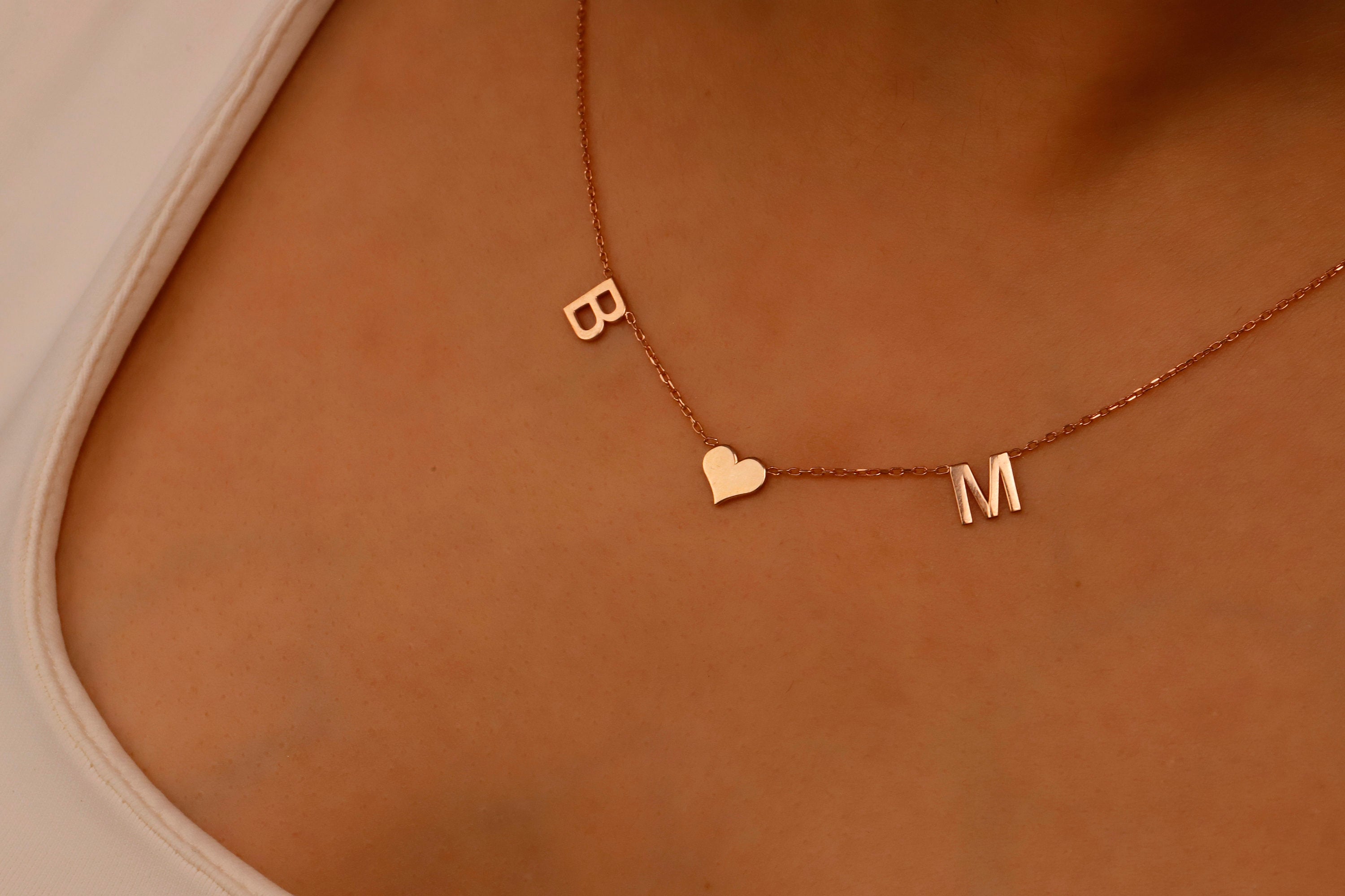 Initial Heart Necklace | Delicate Personalized Jewelry for Women