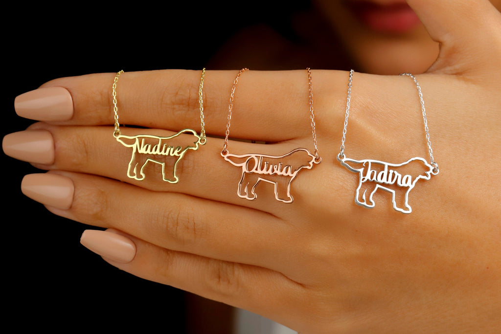 PawPrints Dog Silhouette Necklace - Elegant Design Capturing Your Love for Dogs