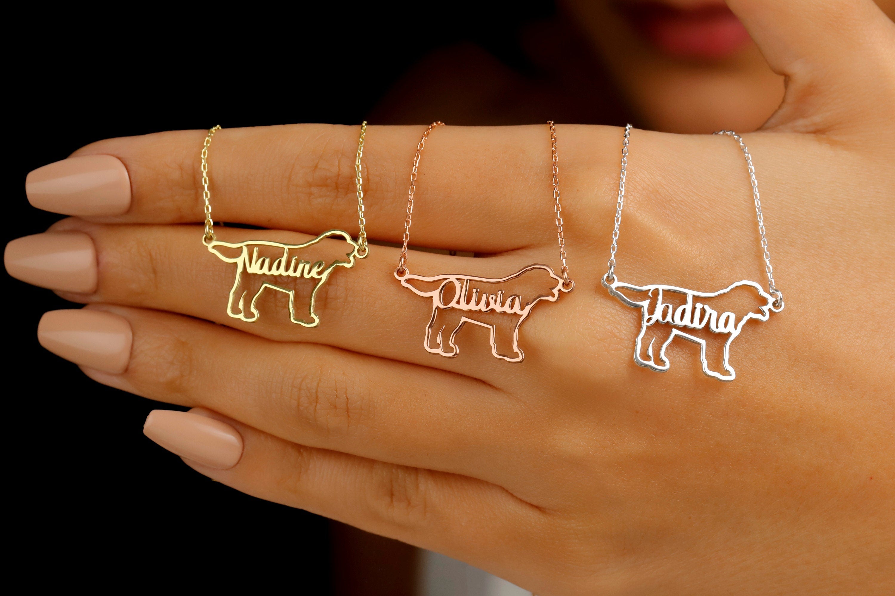 PawPrints Dog Silhouette Necklace - Elegant Design Capturing Your Love for Dogs