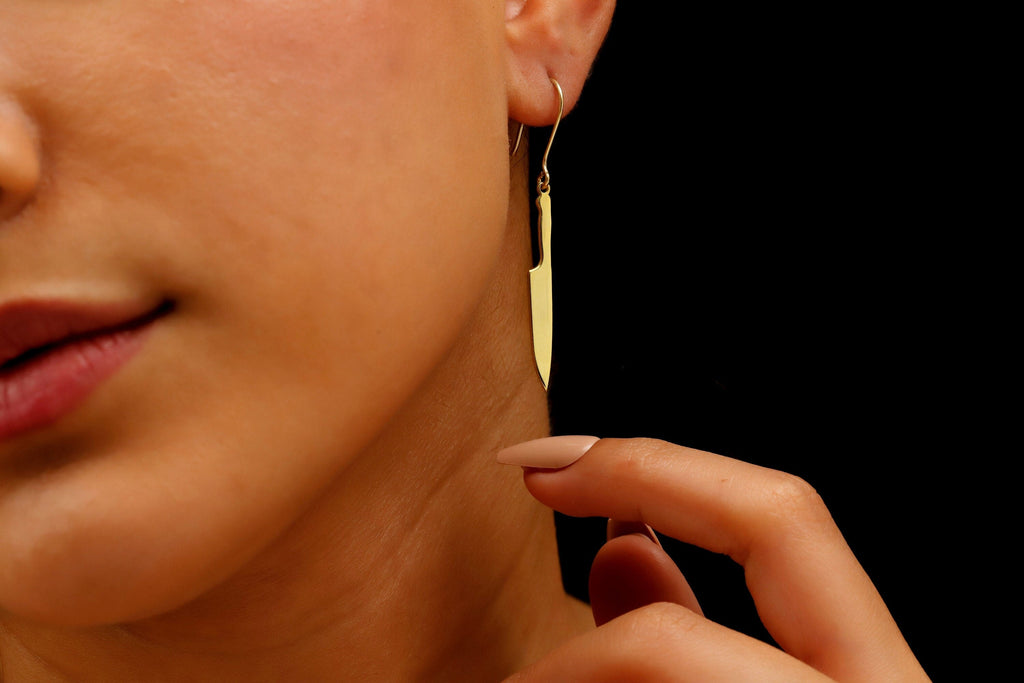 Knife Dagger Earrings Jewelry Gifts in 925 Sterling Silver