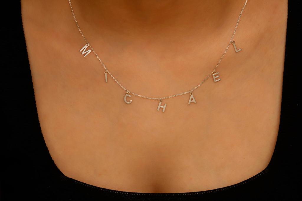 Personalized Dangle Letters Necklace