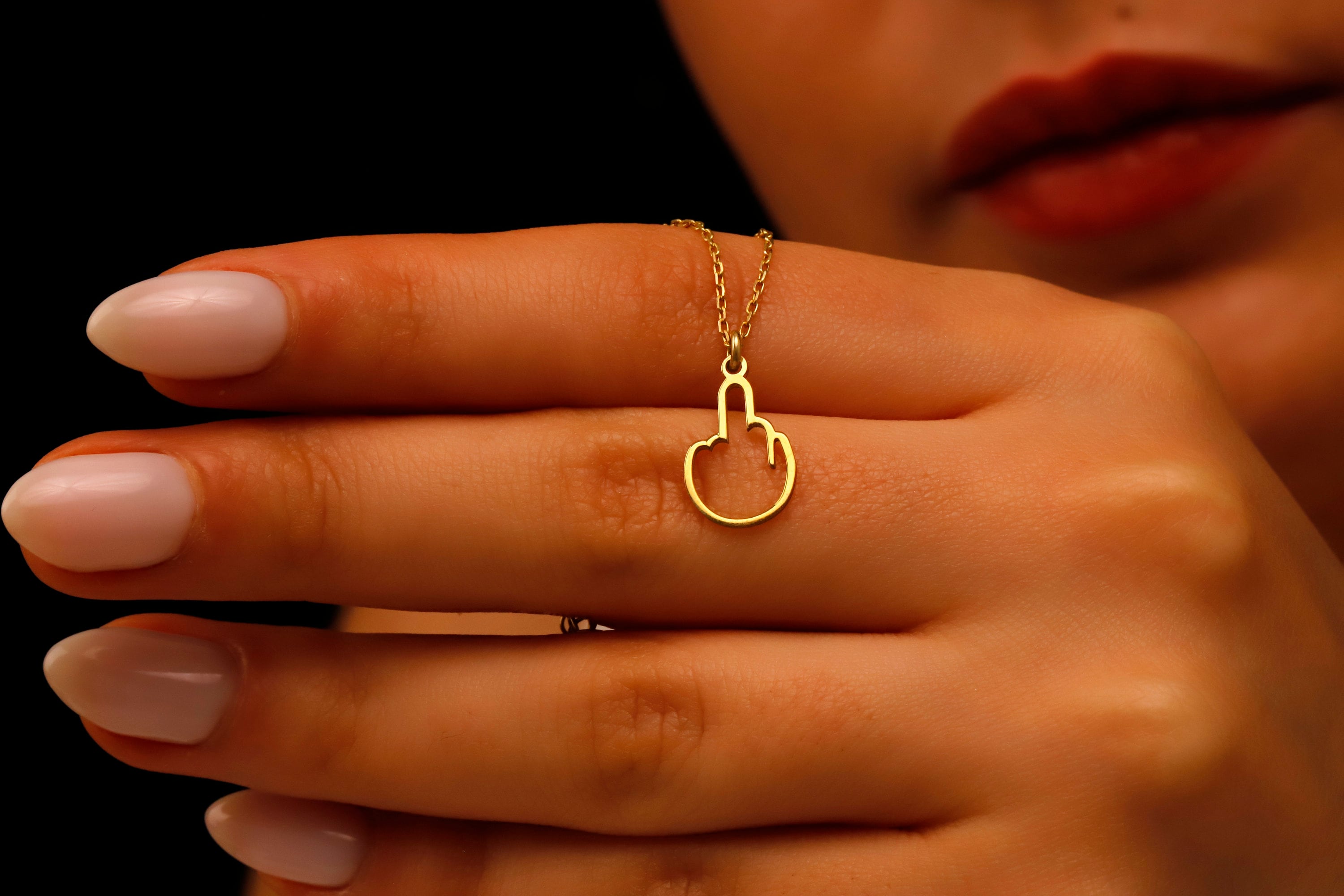Tiny Middle Finger Jewelry | Silver Minimalist Pendant | Bold Charm for Best Friends