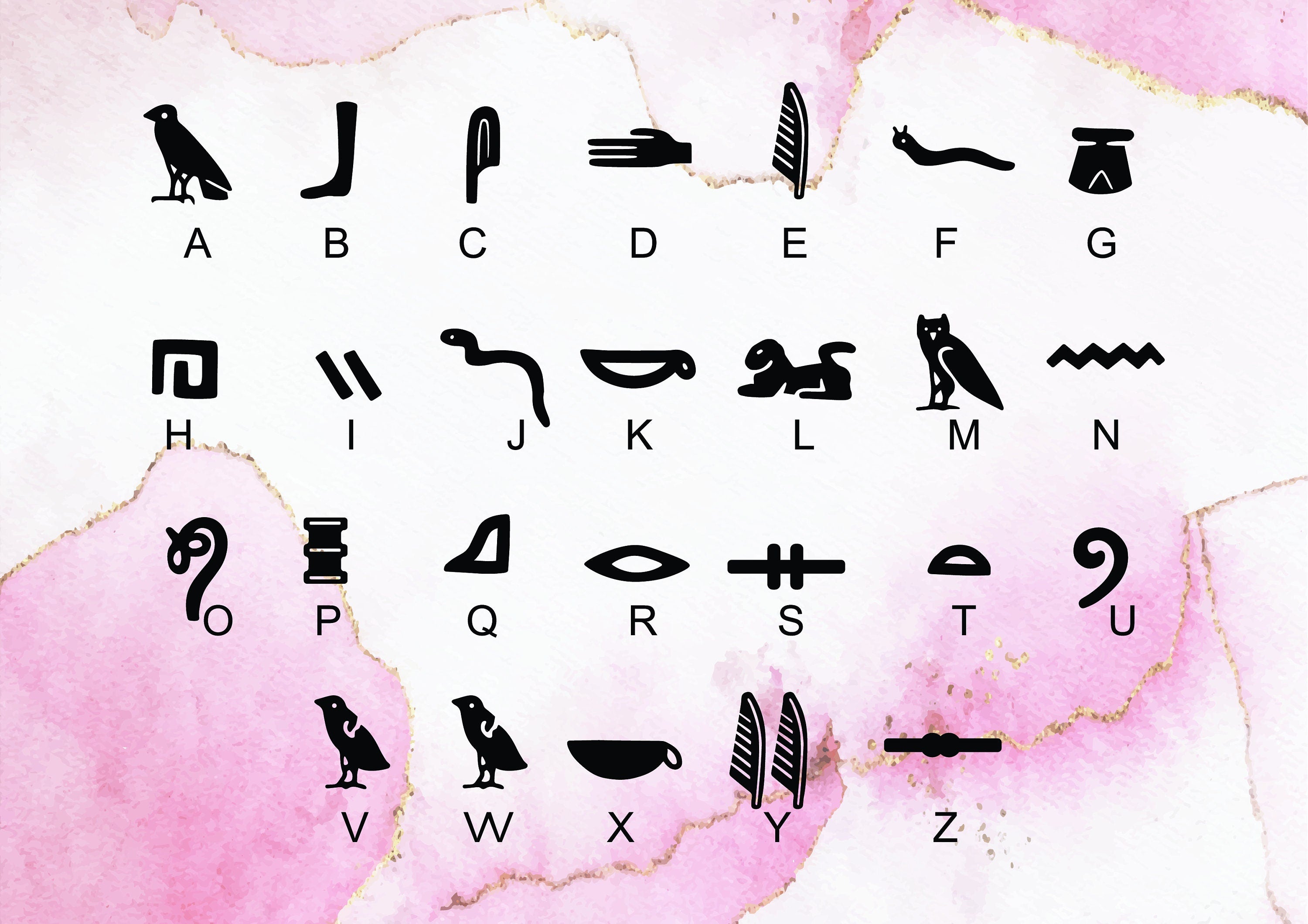 Your Name in Hieroglyphs Necklace - Personalized Egyptian Name Jewelry