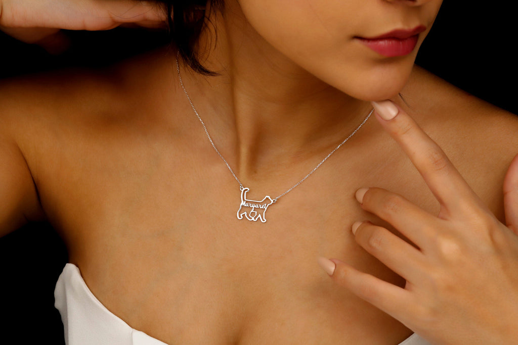 Cat's Meow Jewelry Cat Name Necklace - Personalized Pet Charm for Unique Style