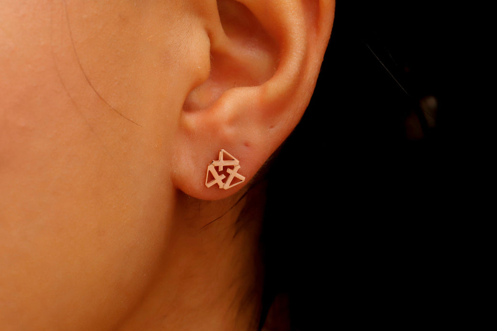 Angel Aura Unique Stud Earrings - Embrace Your Purpose with Sparkling Angel Numbers