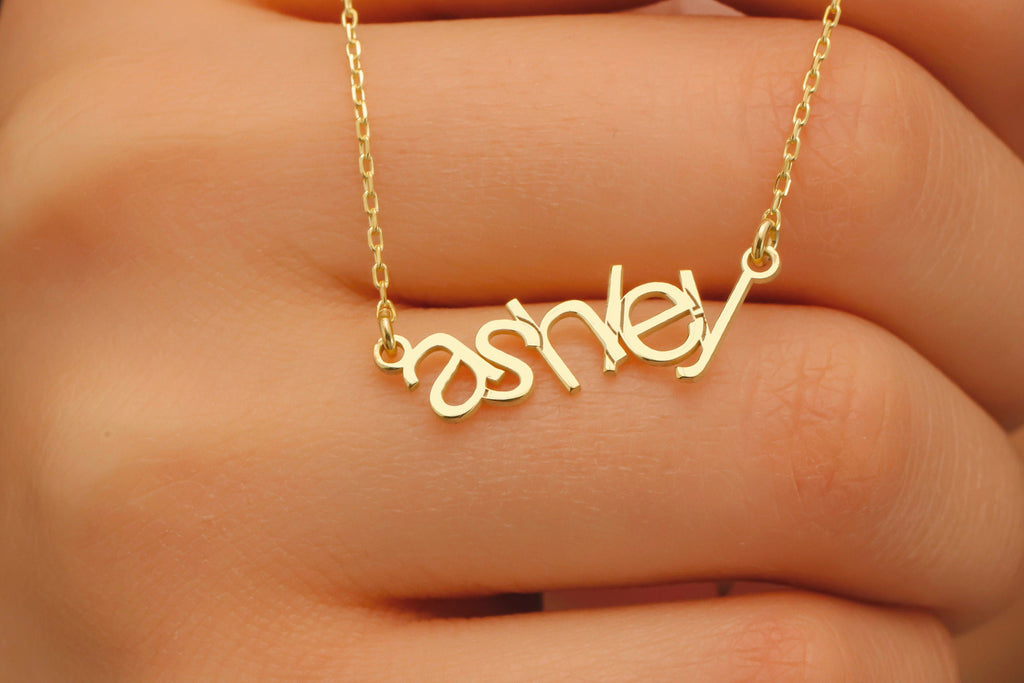 14K Gold Name Necklace - Personalized Initial Jewelry