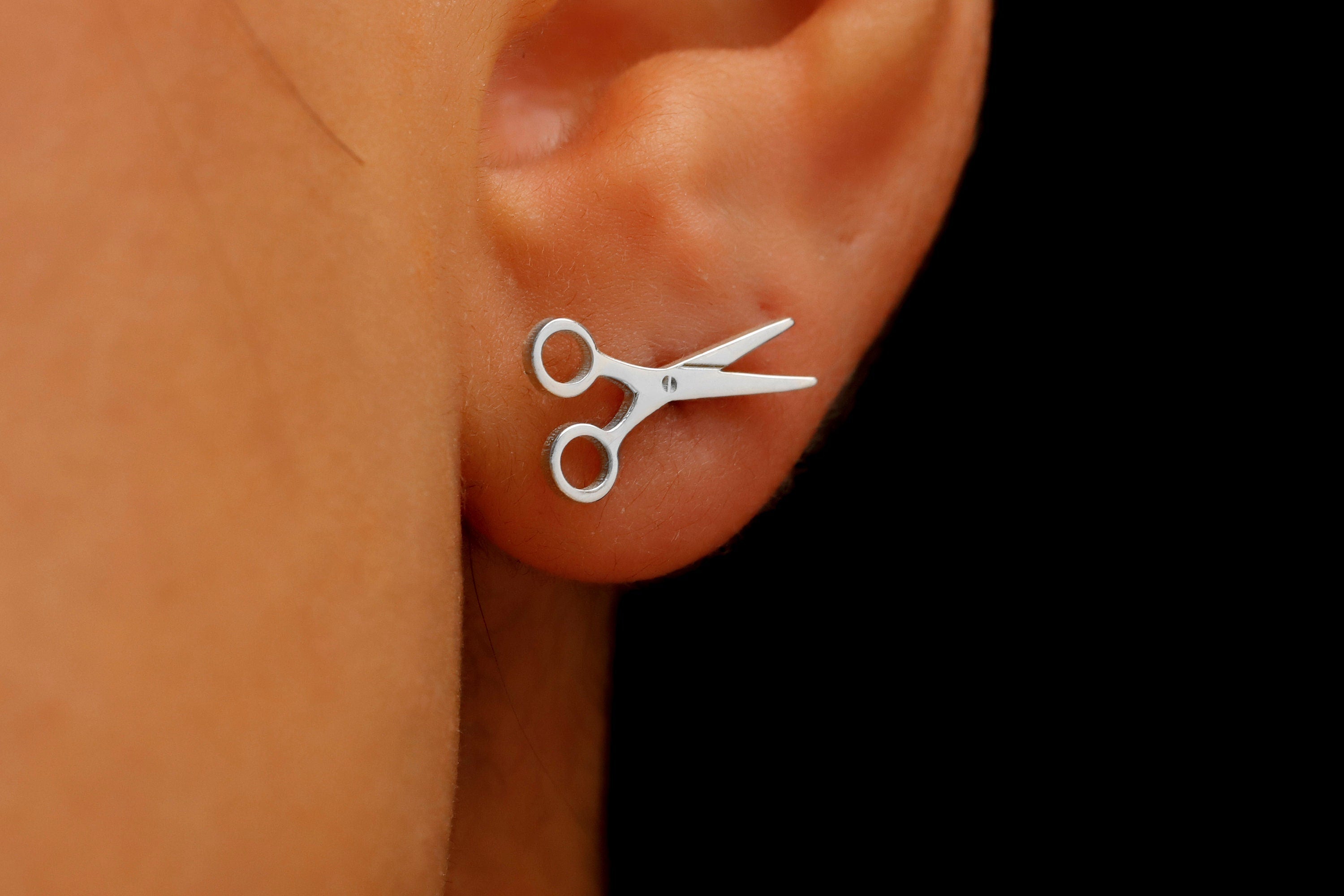 Scissor Stud Earrings for Sapphic Pride | Tiny Lesbian Jewelry for WLW & LGBTQ+ Celebration