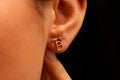 Personalized Sterling Silver Initial & Zodiac Sign Stud Earrings | Unique, Meaningful Jewelry