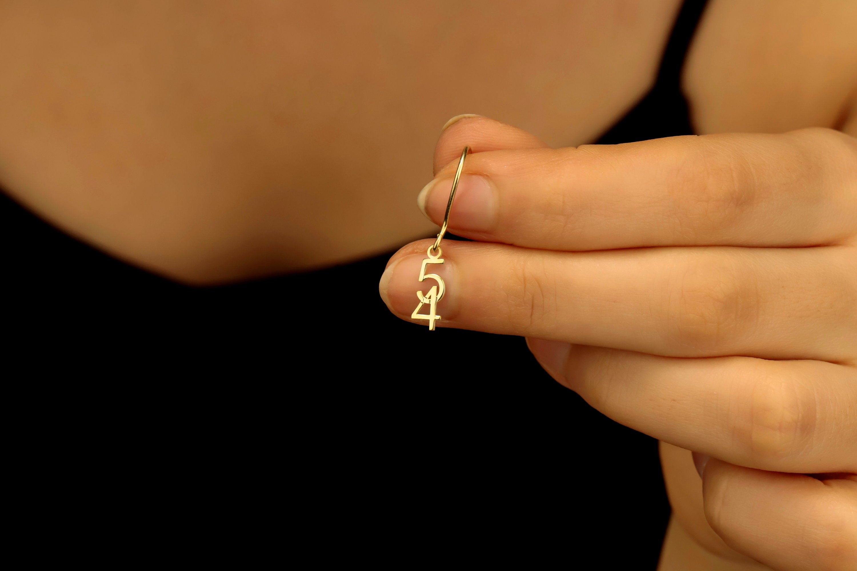 Intertwined Dangle Number Earrings | Customized Silver, Gold, Rose Gold