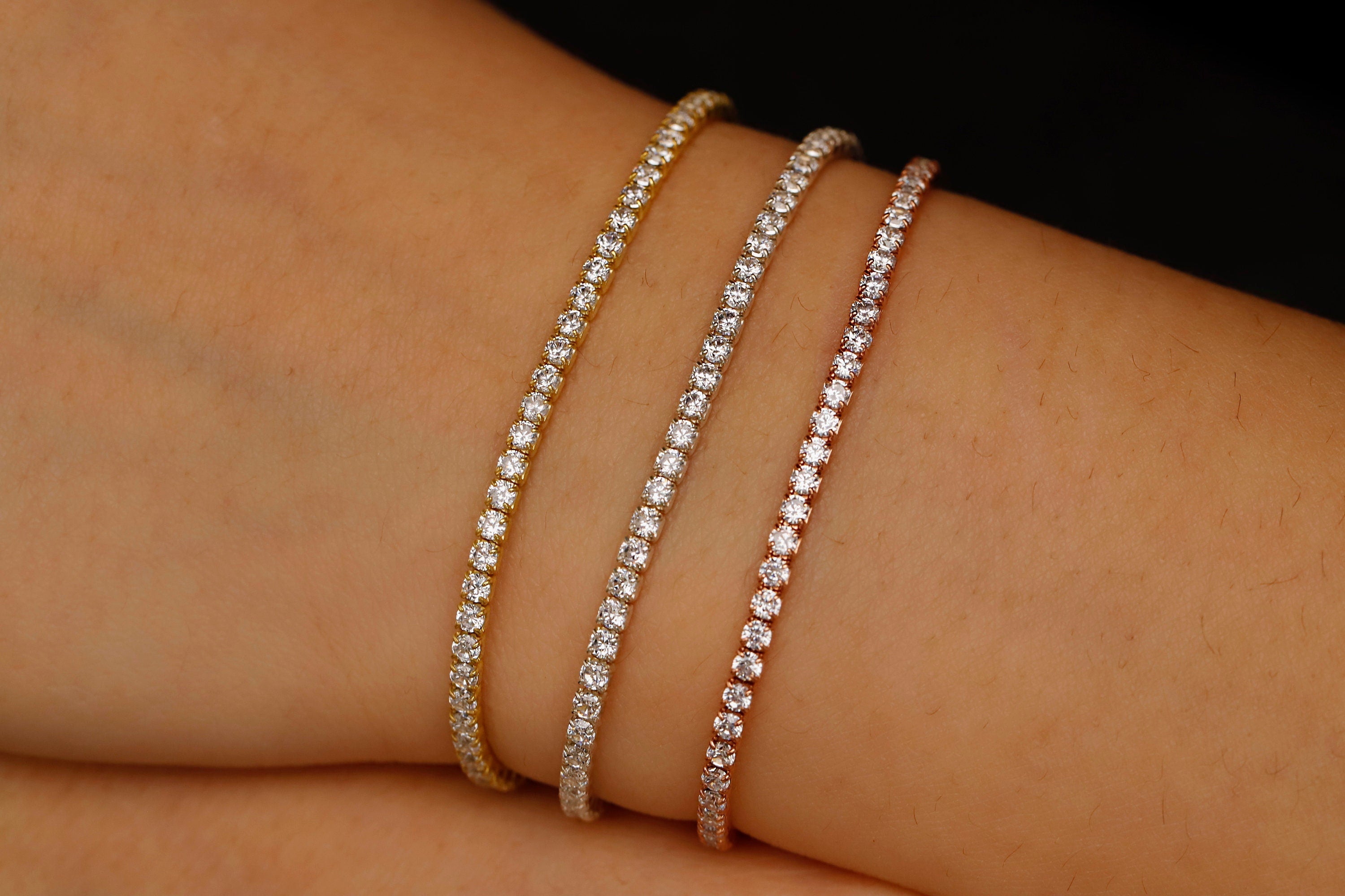 Sterling Silver Waterway Tennis Bracelet - Dazzling CZ Pave White Diamonds