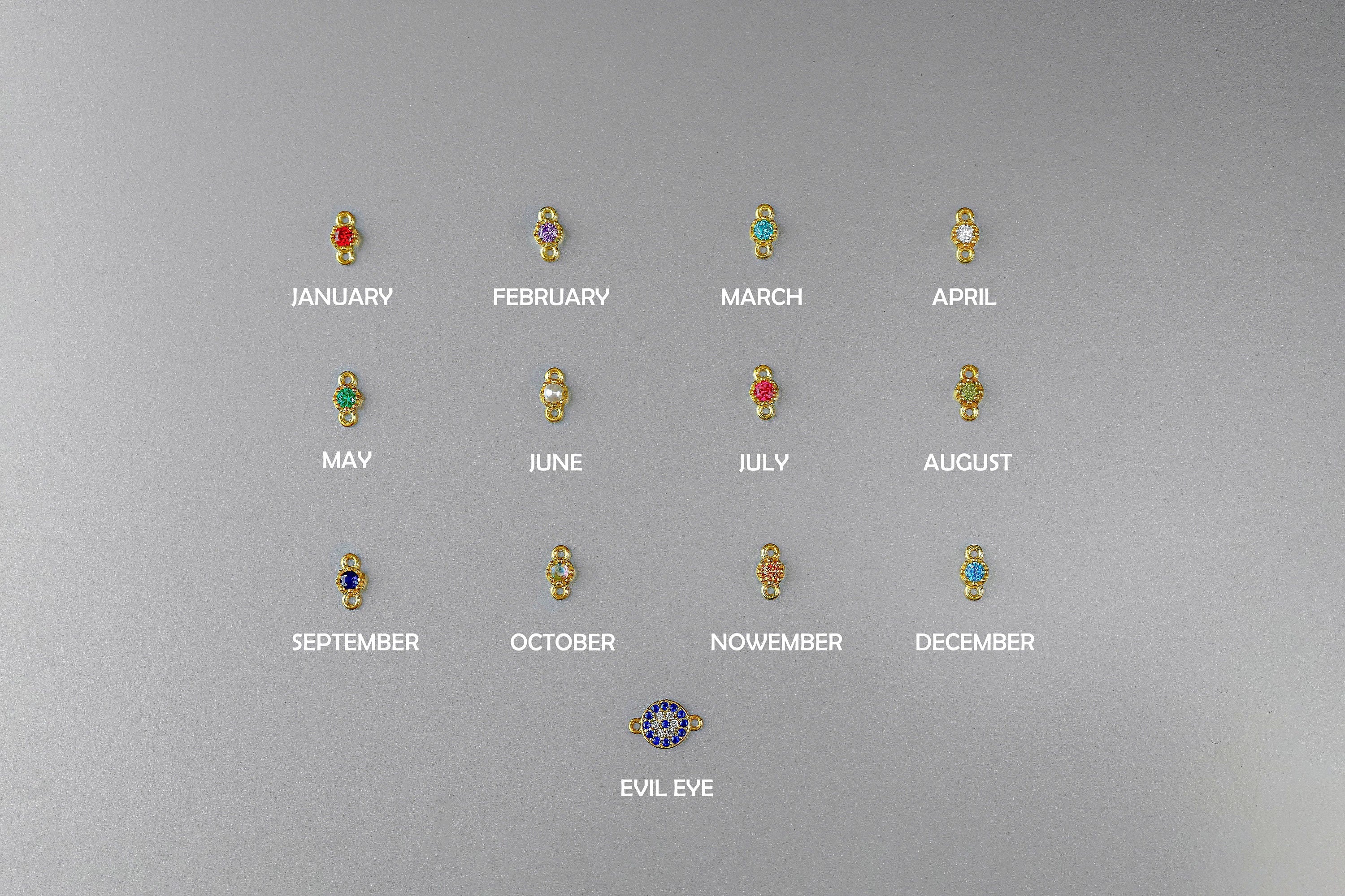Birthstone Stud Earrings by SilverGoldandRose
