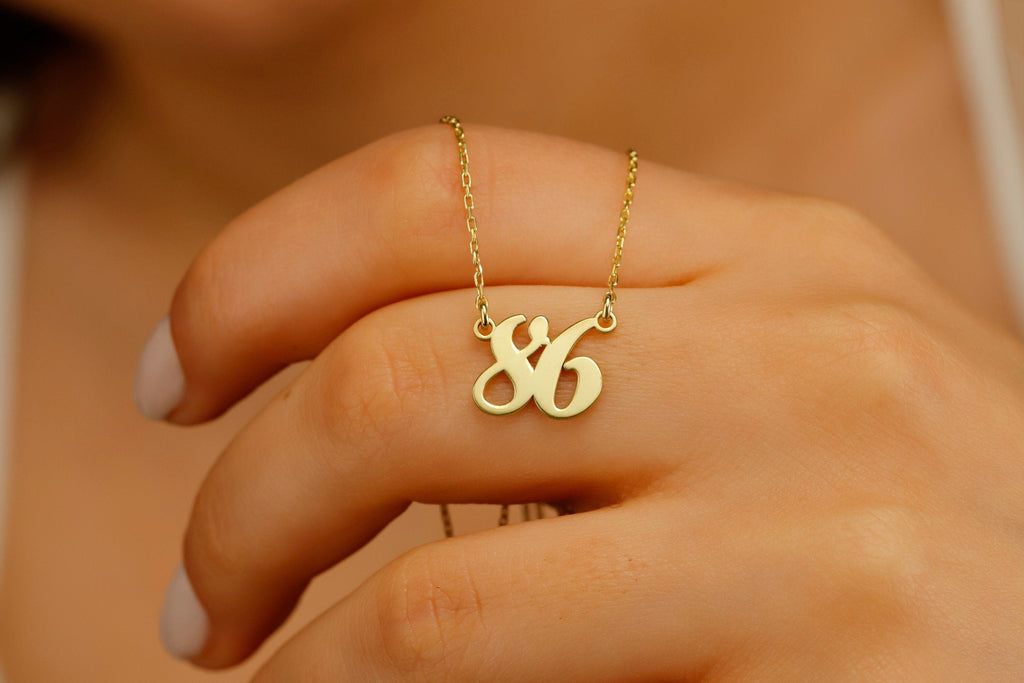 Personalised Year Necklace | Custom Birth Date & Lucky Number Jewelry | Meaningful Birthday Gift