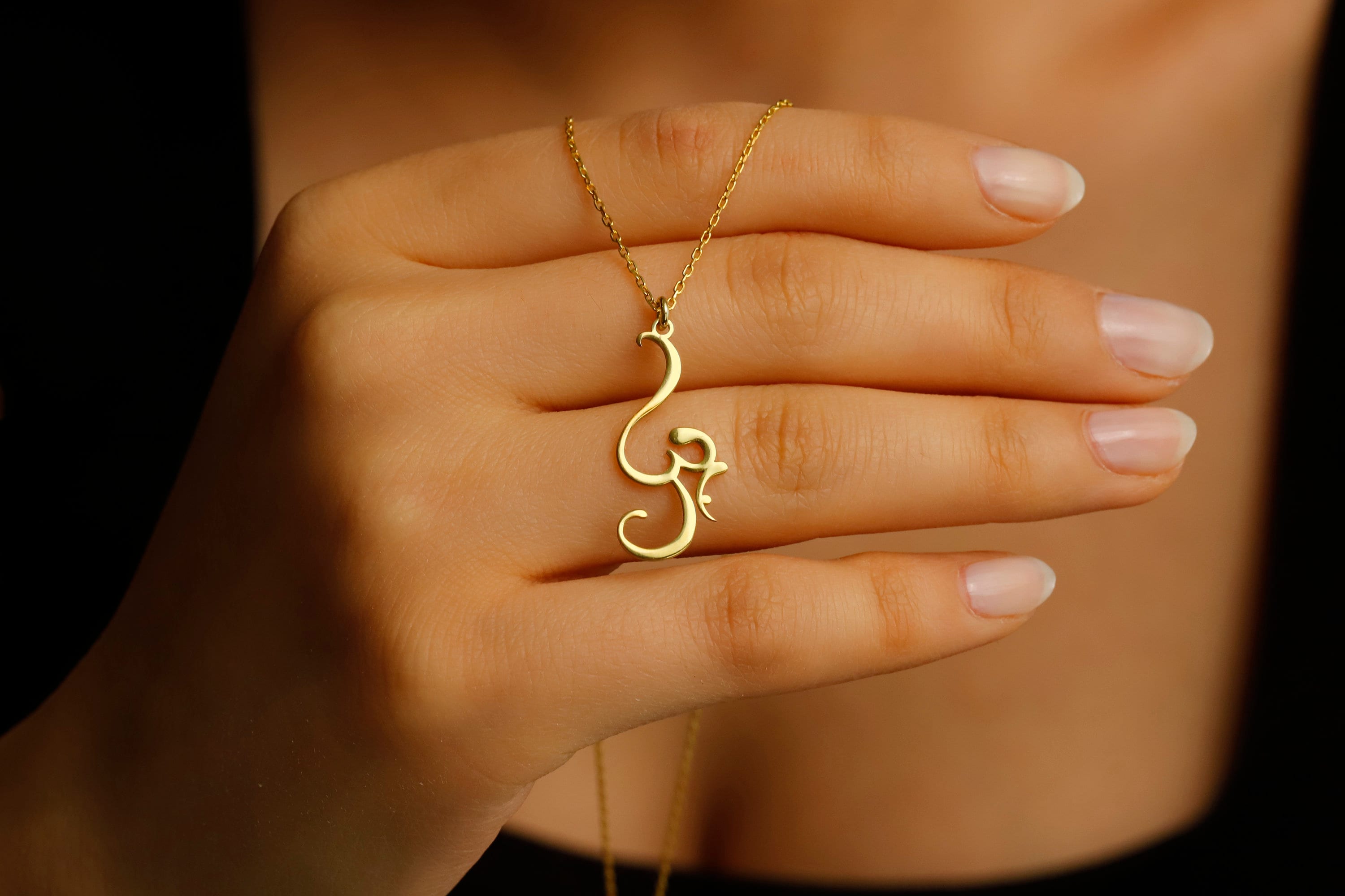 Sterling Silver Yoga Symbol Necklace